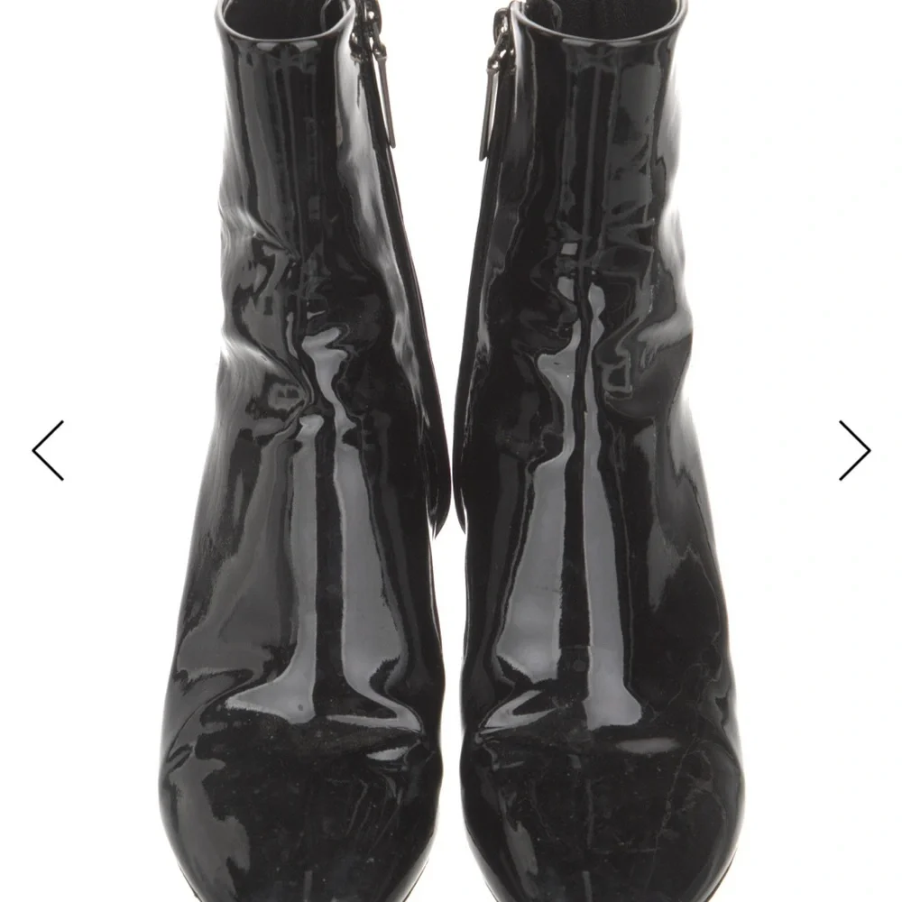Saint Laurent patent leather Black Heeled Boots - Picture 3 of 6